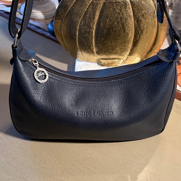 Longchamp Handbags - Longchamp Dark Blue Leather Handbag